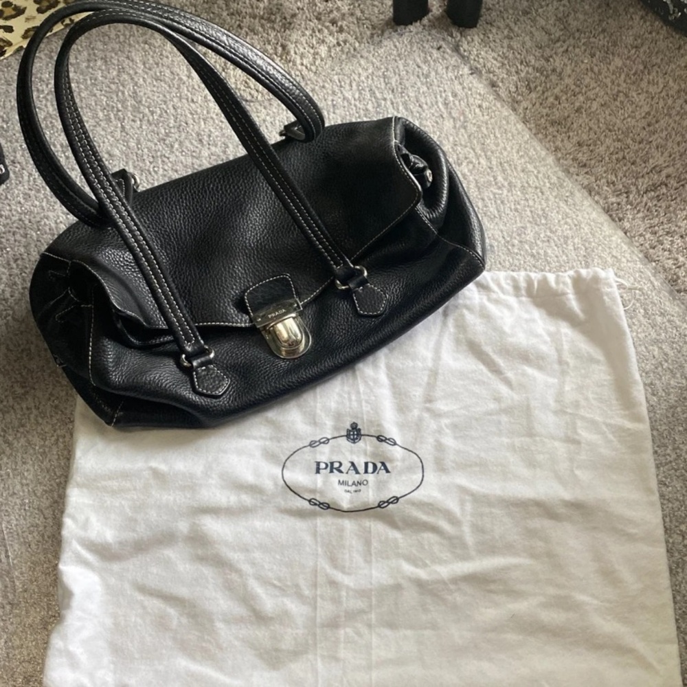 BEAUTIFUL GENUINE Prada Black Leather Handbag